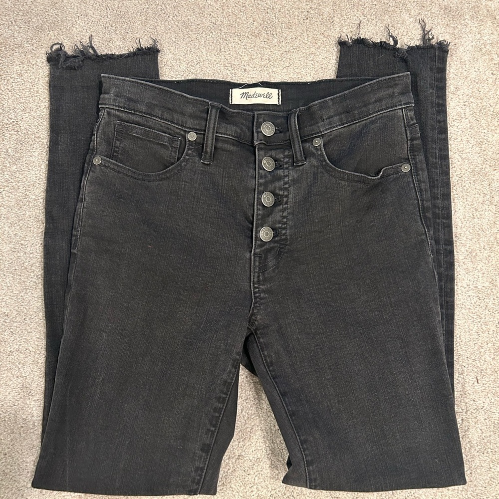Madewell 9” high-rise skinny jeans black size 27